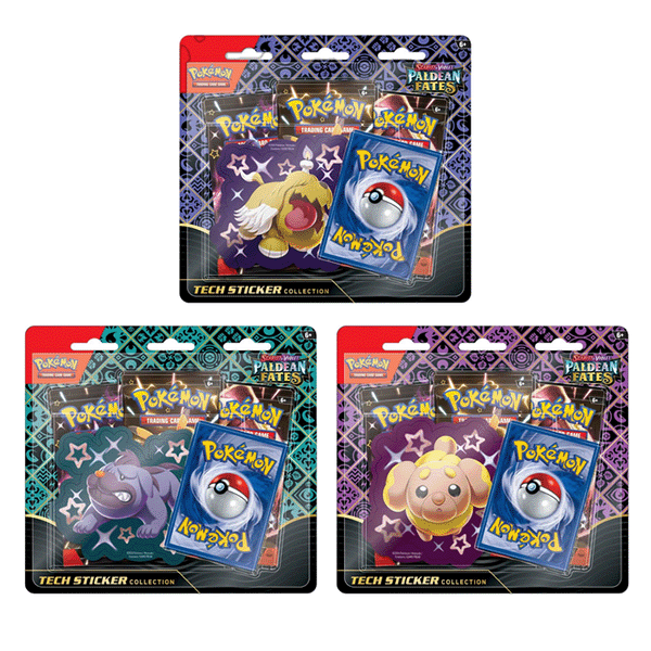 Pokemon TCG - 3 x Scarlet & Violet Paldean Fates Tech Sticker Pack